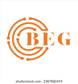 BEG letter design. BEG letter technology logo design on white background. BEG Monogram logo design for entrepreneur and business