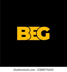 Leyenda BEG monoglugio tipografía vectorial