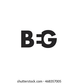 BEG Logo. Vector Graphic Branding Letter Element. White Background