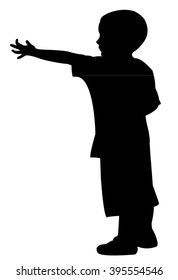 beggar child silhouette