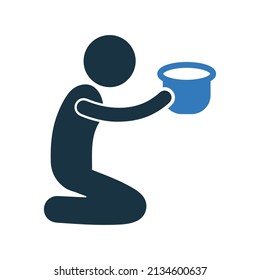 Beggar icon. Simple editable vector illustration.