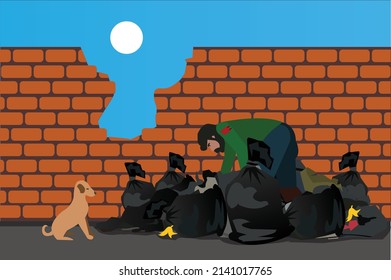 Los mendigos que viven en la calle son basura, enfurecen a un hombre con perro
