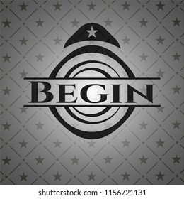 Begin black emblem. Vintage.