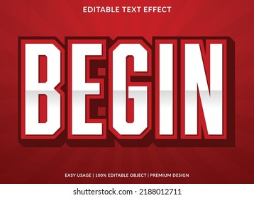 begin editable text effect template with abstract background style use for business logo