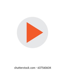 Begin Flat Icon Symbol. Premium Quality Isolated Button Element In Trendy Style.