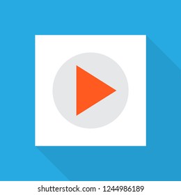 Begin icon flat symbol. Premium quality isolated button element in trendy style.