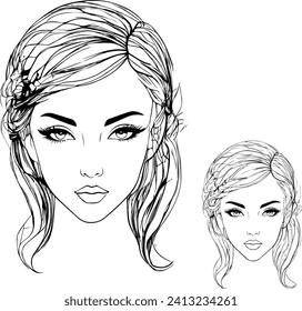 Begin with a slightly elongated face shape, creating a canvas for a dreamy and whimsical portrayal.
Sculpt soft, flowing lines for the eyebrows, giving the face an ethereal quality and a touch of wond