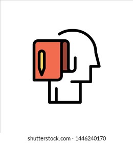 Begin, Start From Scratch, List, Note, Start  Flat Color Icon. Vector icon banner Template