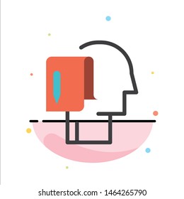 Begin, Start From Scratch, List, Note, Start Abstract Flat Color Icon Template. Vector Icon Template background