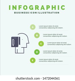 Begin, Start From Scratch, List, Note, Start Solid Icon Infographics 5 Steps Presentation Background