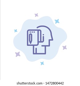 Begin, Start From Scratch, List, Note, Start Blue Icon on Abstract Cloud Background