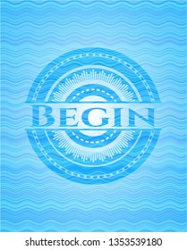 Begin water representation style emblem.