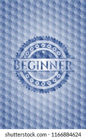 Beginner blue hexagon badge.
