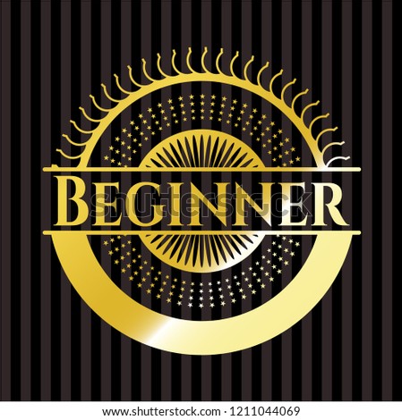 Beginner gold emblem or badge