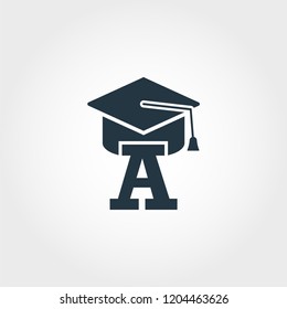 Beginner icon. Premium monochrome design from education icons collection. Creative beginner icon for web design and printing usage.