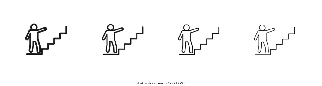 Beginner icon vector illustration, line design icon. Editable strokes.