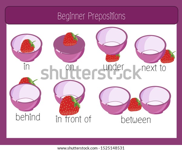 beginner prepositions worksheet kids stock vector royalty free 1525148531 shutterstock