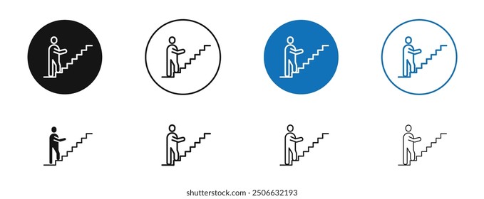 Beginner vector icon in black and blue colors