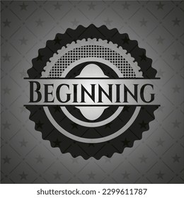 Beginning black badge. Vector Illustration. Detailed. 