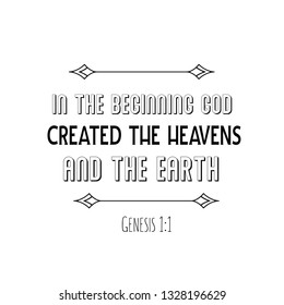 Beginning God Created Heavens Earth Christian Stock Vector (Royalty ...