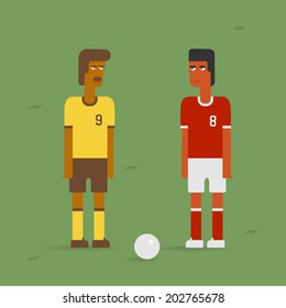 Beginning of international soccer tournament on grass