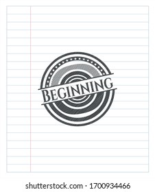 Beginning pencil draw. Vector Illustration. Detailed.