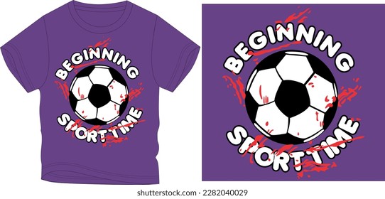 beginning sport time graphic design vector