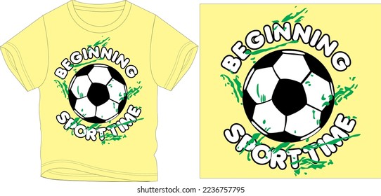 beginning sport time t shirt graphic design vector illustration digital file