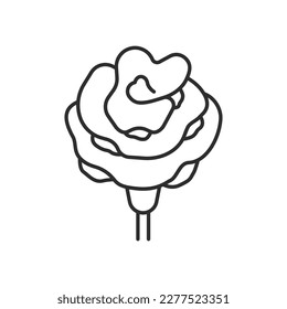 Begonia flower icon. High quality black vector illustration.
