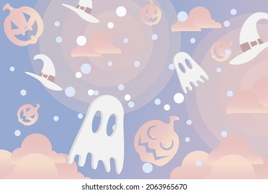 saludo vectorial de begron en un lindo y limpio evento de festividad de halloween blanco