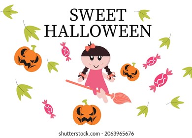 begron vector greeting on cute and clean white halloween holiday event