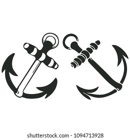 beground anchor icon label, vector illustration