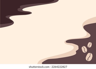 beground template with chocolate coffee-vector download