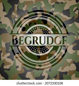 Begrudge on camo pattern. Vector Illustration. Detailed. 