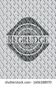 Begrudge silver emblem. Scales pattern. Vector Illustration. Detailed.
