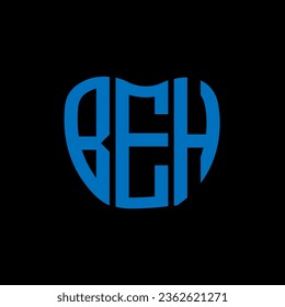 BEH letter logo creative design. BEH unique design.

