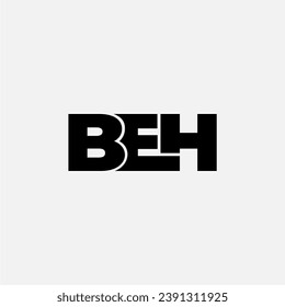 BEH letter monogram typography logo vector
