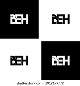 beh letter original monogram logo design