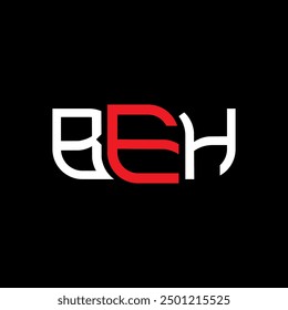 BEH logo design, BEH simple and modern logo. BEH luxurious alphabet design  