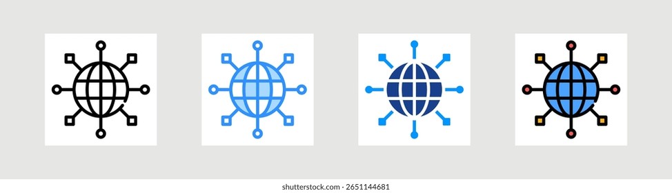 Behance Network Icon Collection Set Multiple Style