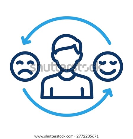 Behavior Change Icon Color Vector Illustration