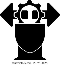 Behavior Icon - Black Filled Style - Neuroscience Theme