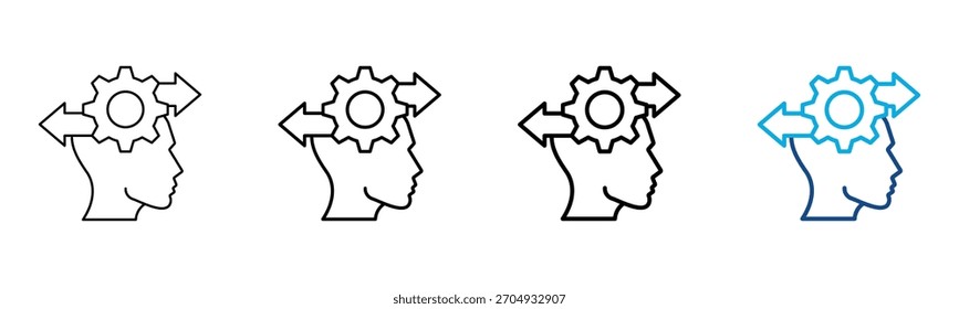 Ícone de comportamento Diferente estilo conjunto coleção de estrutura de tópicos Ilustração de vetor

