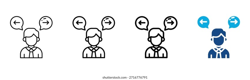 Ícone de comportamento Diferente estilo conjunto coleção de estrutura de tópicos Ilustração de vetor
