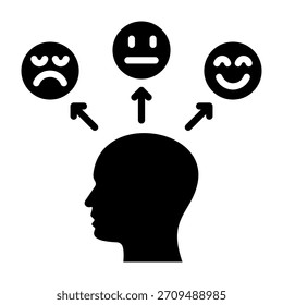 Ilustração do vetor de estilo de glifo do ícone de comportamento