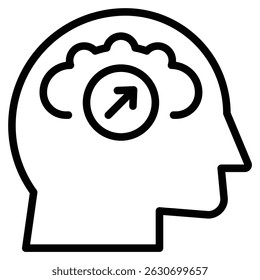 Ilustración vectorial de línea de icono de comportamiento