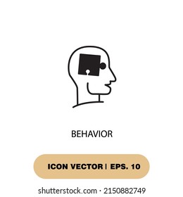 behavior icons  symbol vector elements for infographic web
