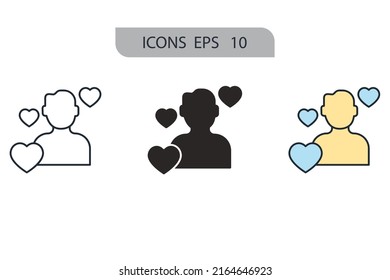 Behavior icons  symbol vector elements for infographic web