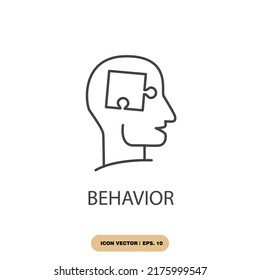 behavior icons  symbol vector elements for infographic web