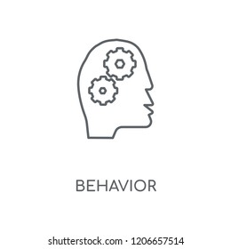 Behavior linear icon. Behavior concept stroke symbol design. Thin graphic elements vector illustration, outline pattern on a white background, eps 10.